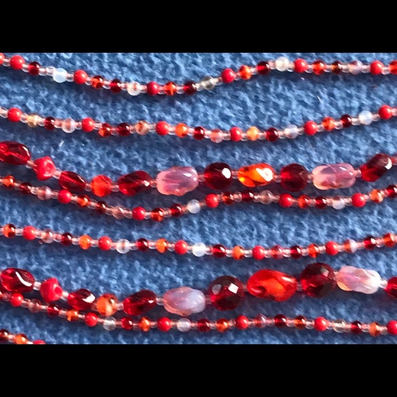 Gorgeous Blood Red GLASS BEAD Germany Necklace! - Picture 5 of 8